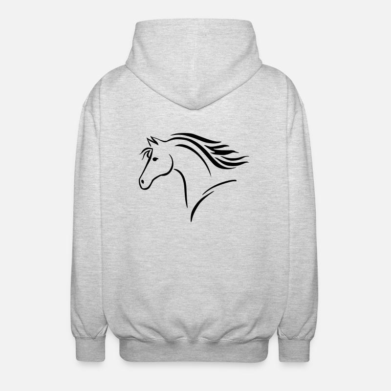 Pferd - Veste à capuche unisexe - gris clair chiné