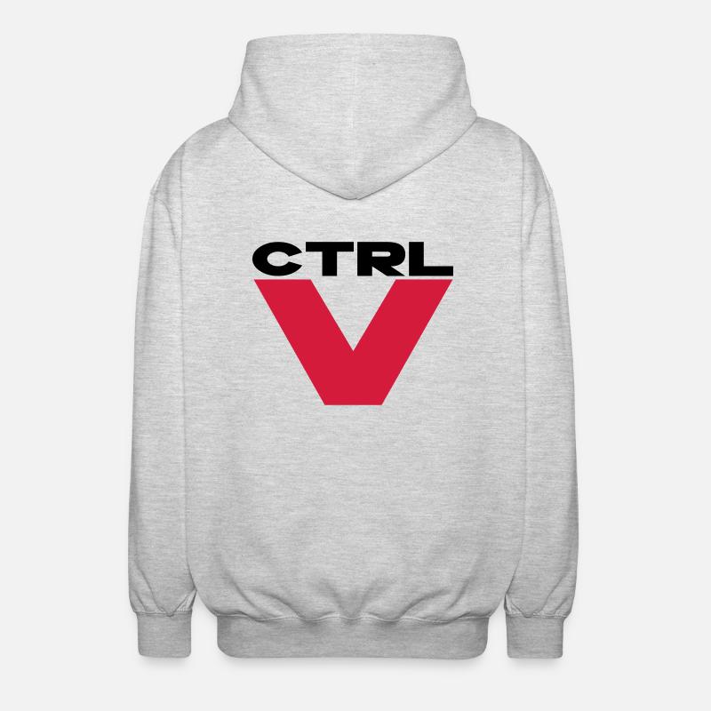 ctrl v - Veste à capuche unisexe - gris clair chiné