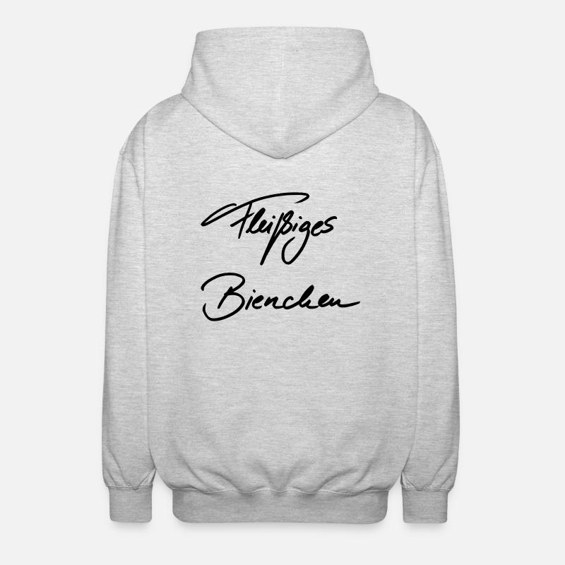 Fleißiges-Bienchen - Unisex Kapuzenjacke - Hellgrau meliert