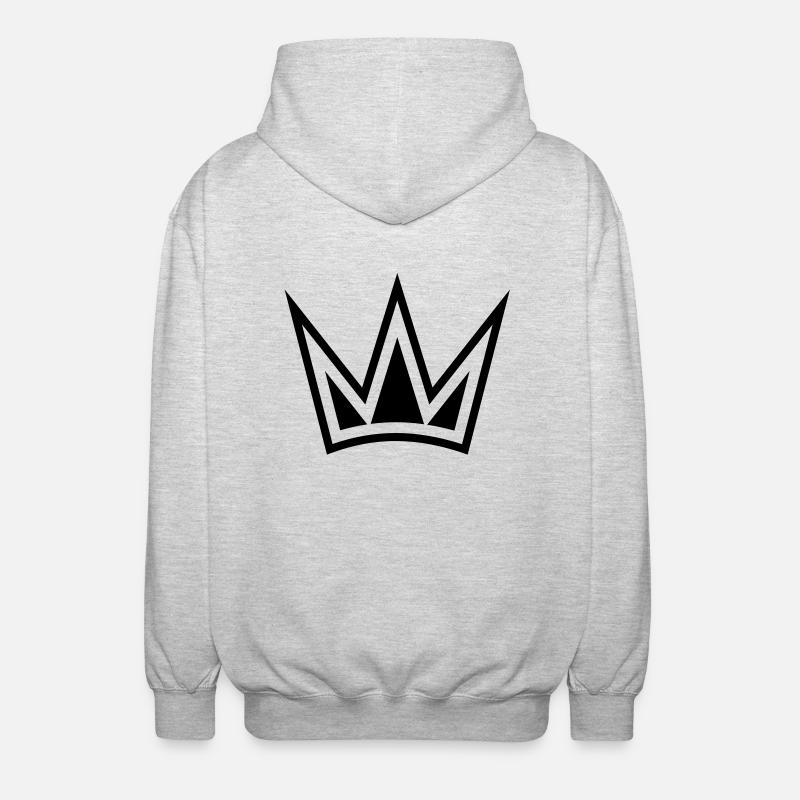 crown de - Unisex Kapuzenjacke - Hellgrau meliert