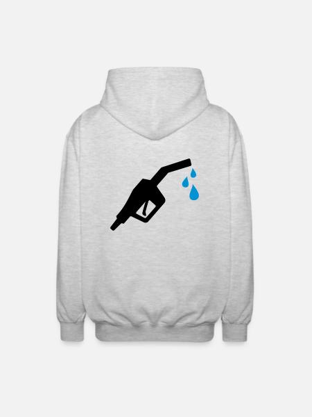 l'essence du robinet - Veste à capuche unisexe - gris clair chiné