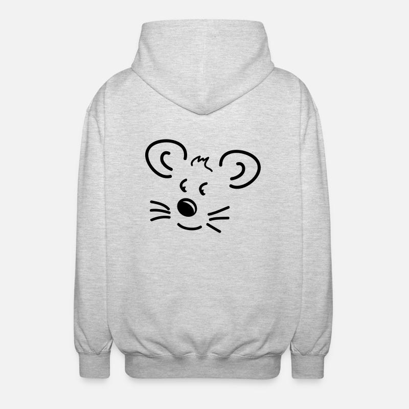 Little Mouse - Unisex Hooded Jacket - light heather grey