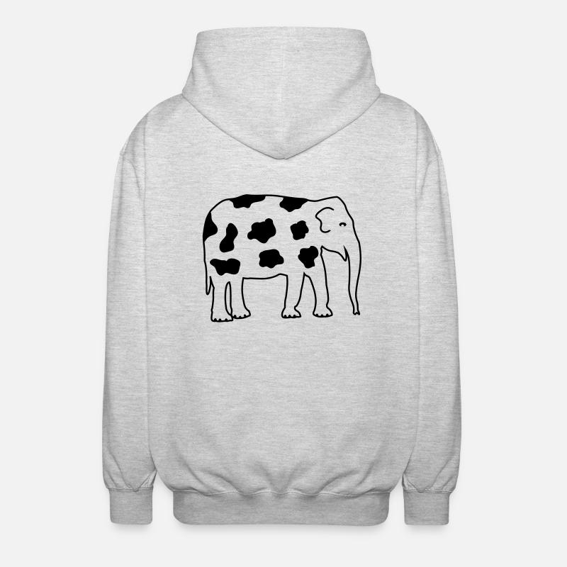 elephant - Unisex Hooded Jacket - light heather grey