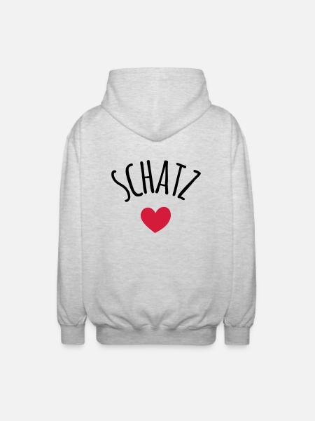 Schatz - Unisex Kapuzenjacke - Hellgrau meliert