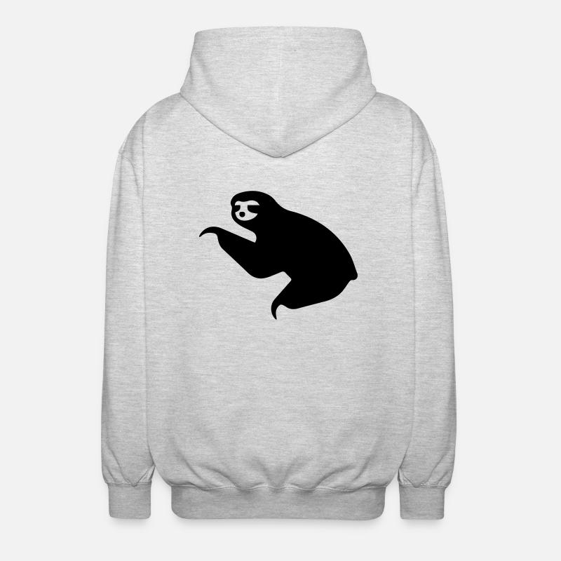 Sloth Icon - Unisex Hooded Jacket - light heather grey