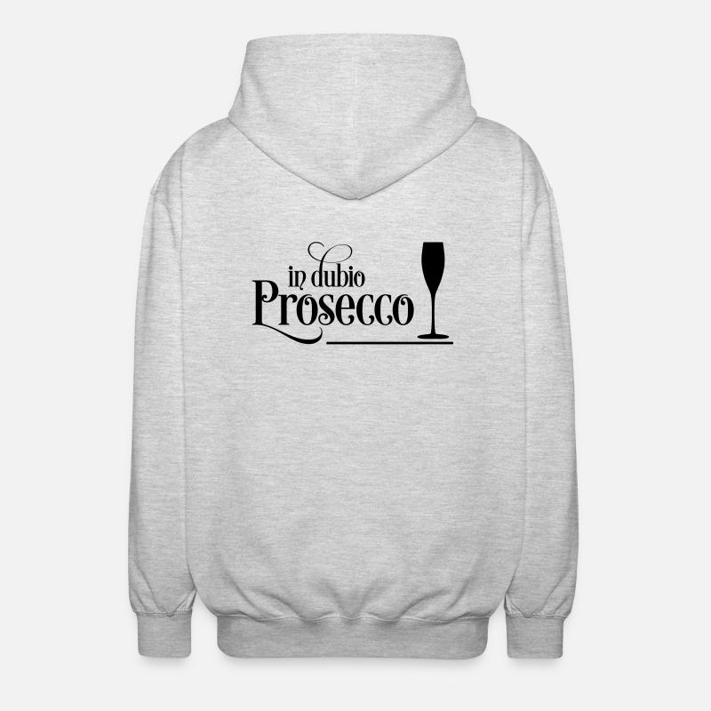 Prosecco - Unisex Kapuzenjacke - Hellgrau meliert