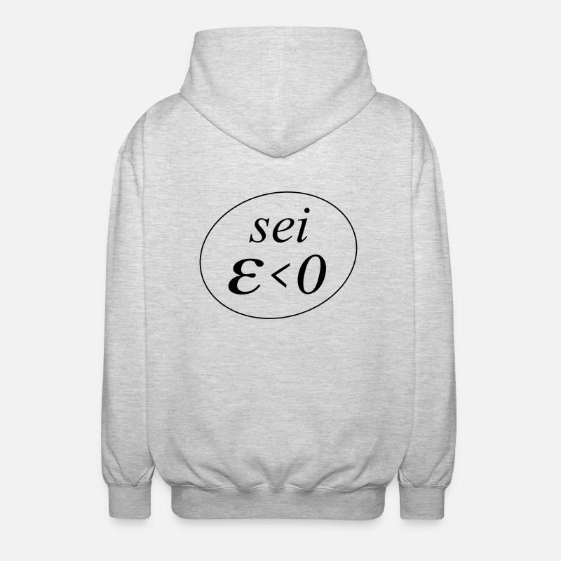 sei Epsilon größer Null - Unisex Kapuzenjacke - Hellgrau meliert