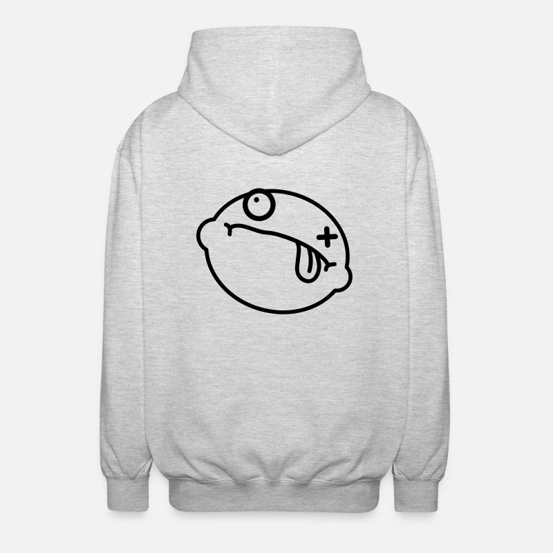 Dead Lemon Smiley - Unisex Kapuzenjacke - Hellgrau meliert