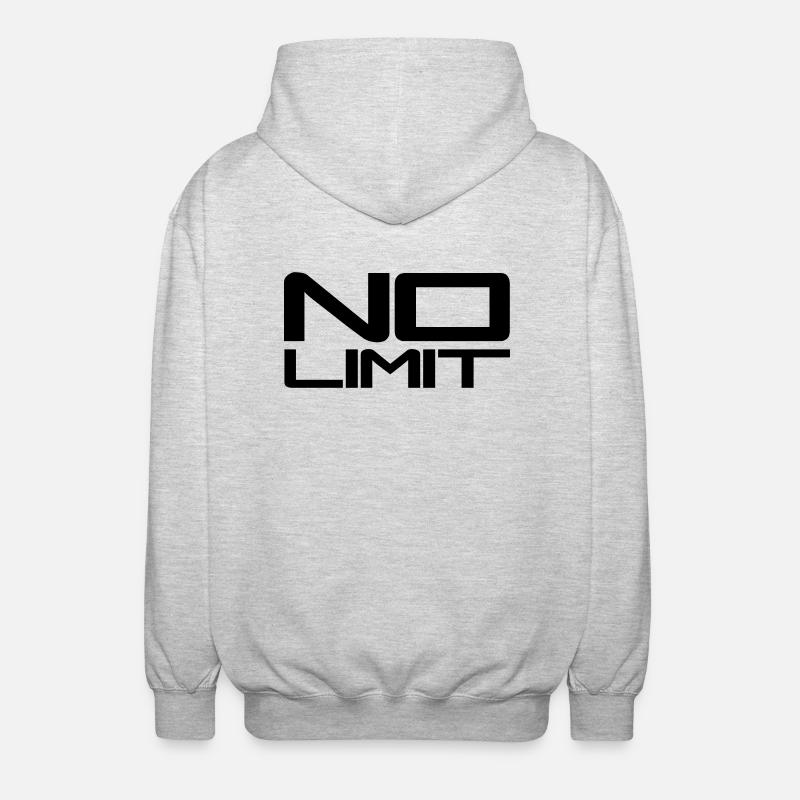 No Limit Design - Unisex Kapuzenjacke - Hellgrau meliert