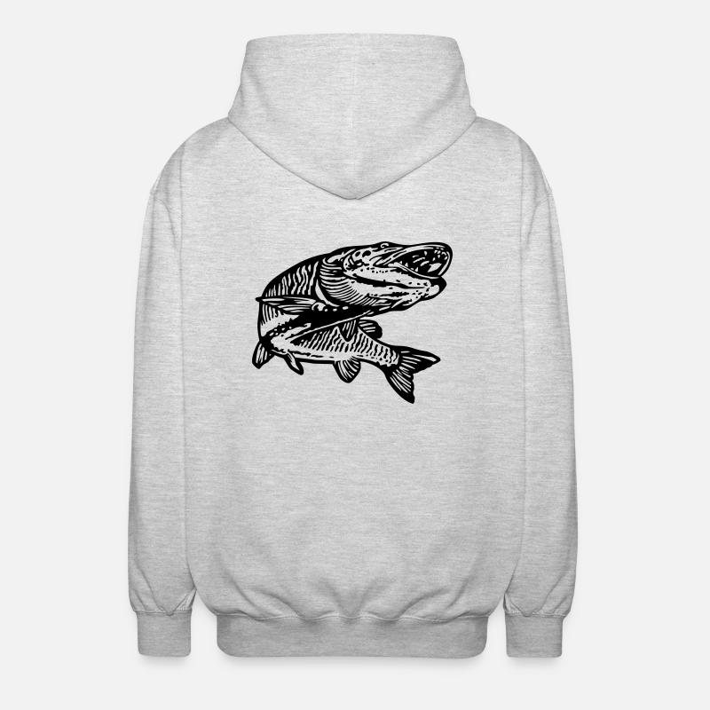 Hecht - Veste à capuche unisexe - gris clair chiné