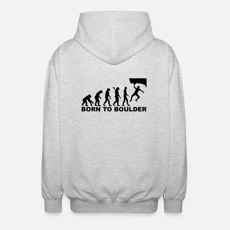 Evolution boulder - Unisex Hooded Jacket - light heather grey