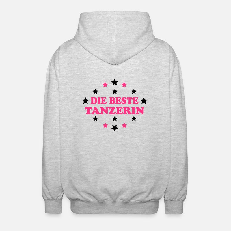 Die beste tanzerin - Unisex Kapuzenjacke - Hellgrau meliert