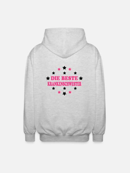 Doktor / Arzt / KRANKENSCHWESTER / physio / - Unisex Hooded Jacket - light heather grey