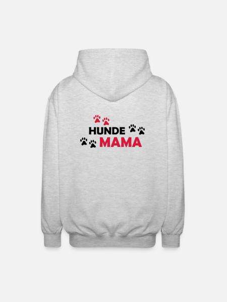 hunde_mama_002 - Unisex Kapuzenjacke - Hellgrau meliert
