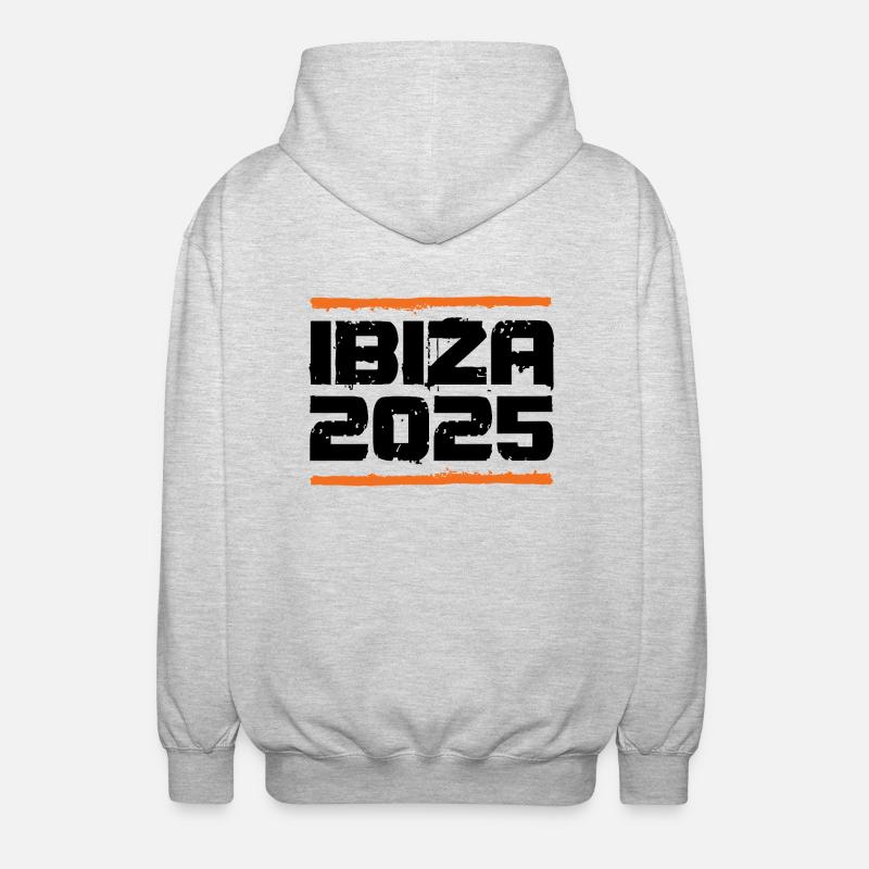 Vacances Ibiza 2025 - Veste à capuche unisexe - gris clair chiné