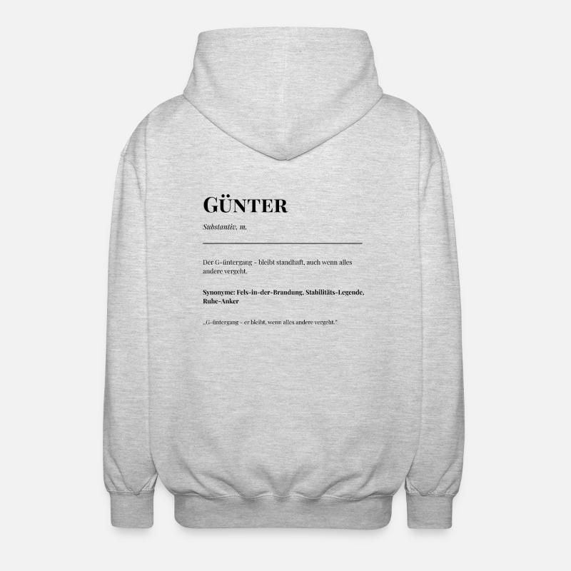 Guenter - Unisex Kapuzenjacke - Hellgrau meliert