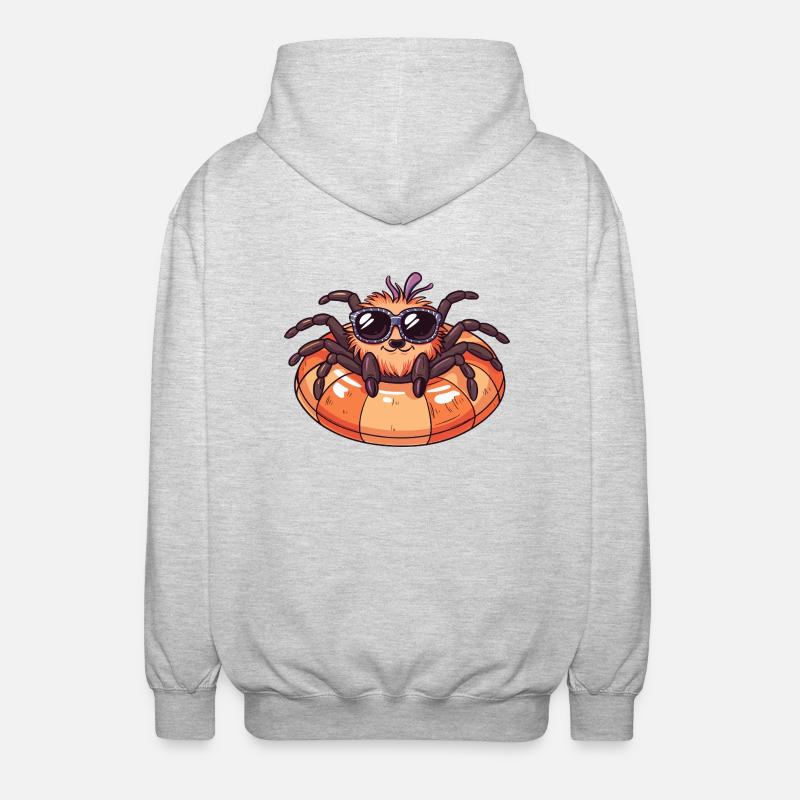 Tarentule Bande Dessinée Cool - Veste à capuche unisexe - gris clair chiné