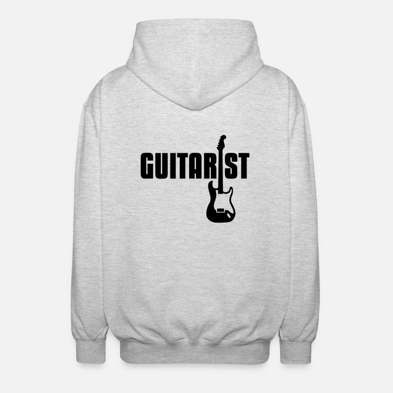 guitarist - Unisex Kapuzenjacke - Hellgrau meliert