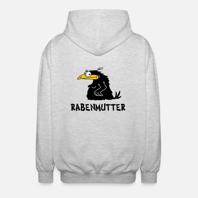 Rabenmutter - Veste à capuche unisexe - gris clair chiné