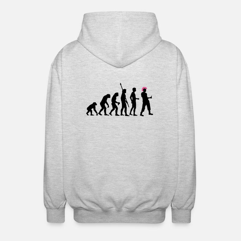 evolution_punk_2c - Veste à capuche unisexe - gris clair chiné