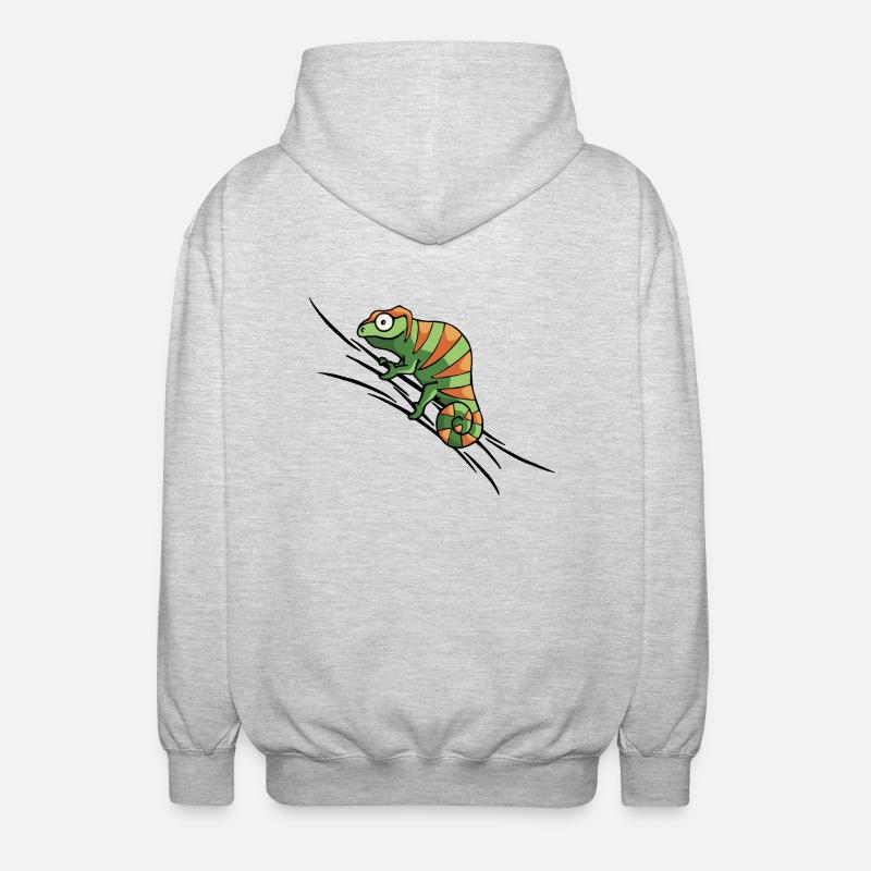 caméléon couleur - Veste à capuche unisexe - gris clair chiné