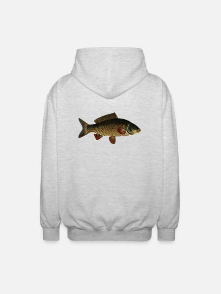 fish107 - Veste à capuche unisexe - gris clair chiné