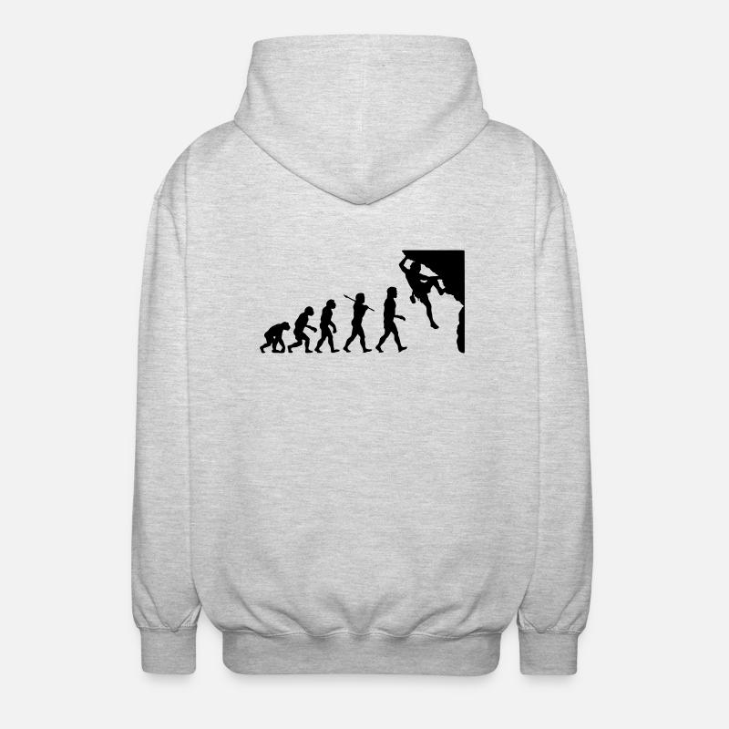 Rock Climbing Evolution - Veste à capuche unisexe - gris clair chiné