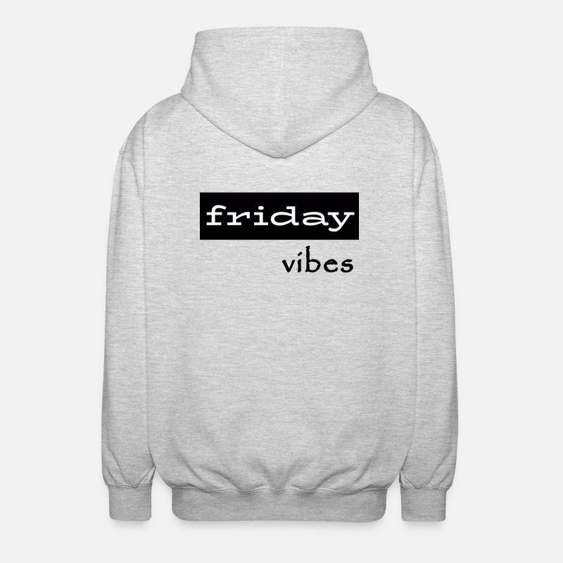 Friday Vibes - Unisex Kapuzenjacke - Hellgrau meliert