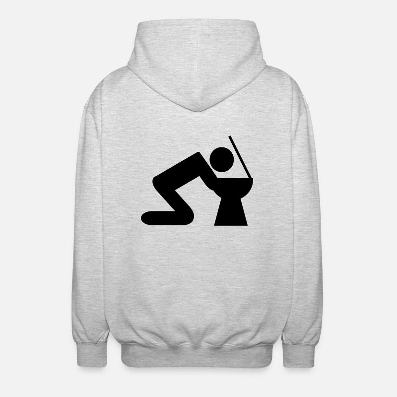 übergeben - Unisex Kapuzenjacke - Hellgrau meliert