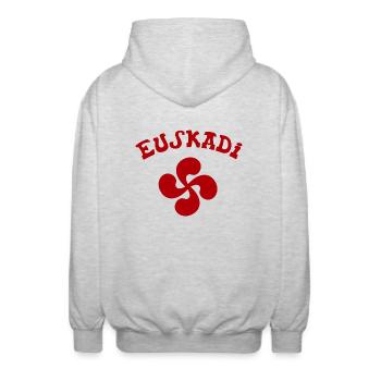 Euskadi Rouge - Veste à capuche unisexe - gris clair chiné - Dos - AI Model Male 185 light (185cm)