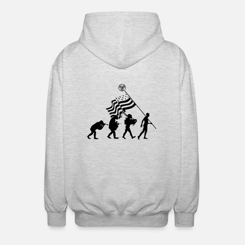 Porte Drapeau - Veste à capuche unisexe - gris clair chiné