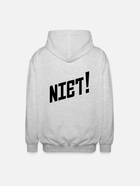 Ditelo in russo: Niet! - Felpa unisex con cappuccio - grigio chiaro melange
