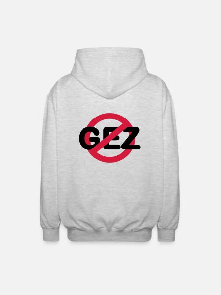 Anti GEZ - Unisex Kapuzenjacke - Hellgrau meliert
