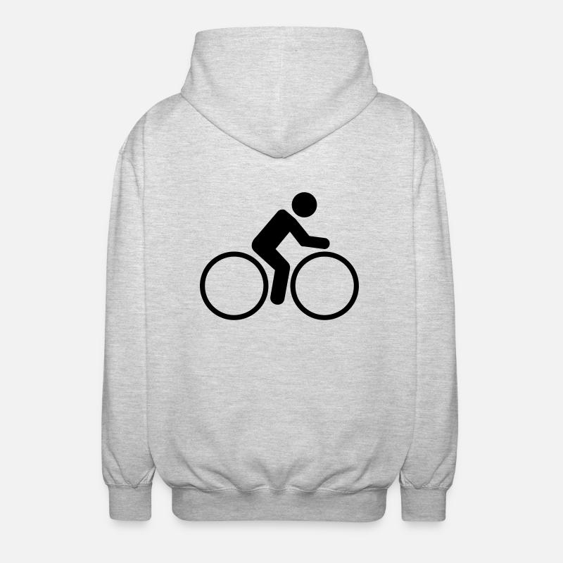 Fahrrad - Unisex Kapuzenjacke - Hellgrau meliert