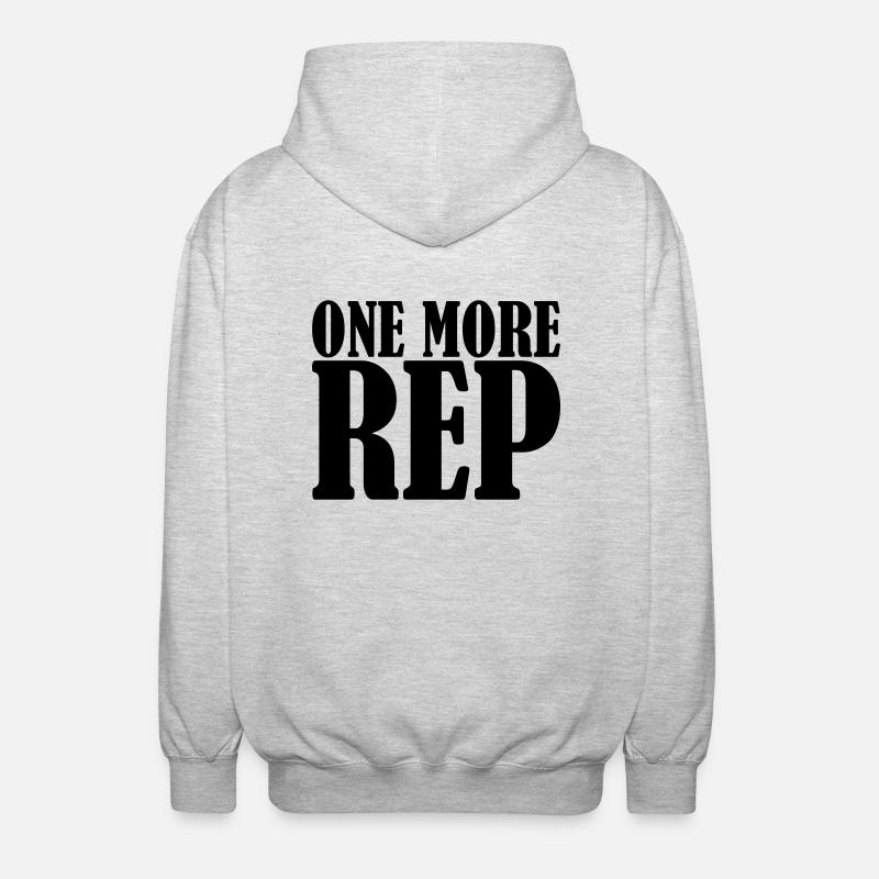 One More Rep - Veste à capuche unisexe - gris clair chiné
