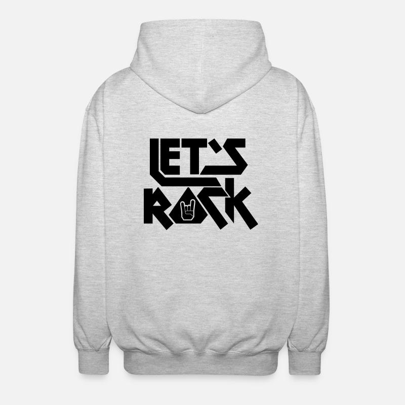Let's Rock - Unisex Kapuzenjacke - Hellgrau meliert