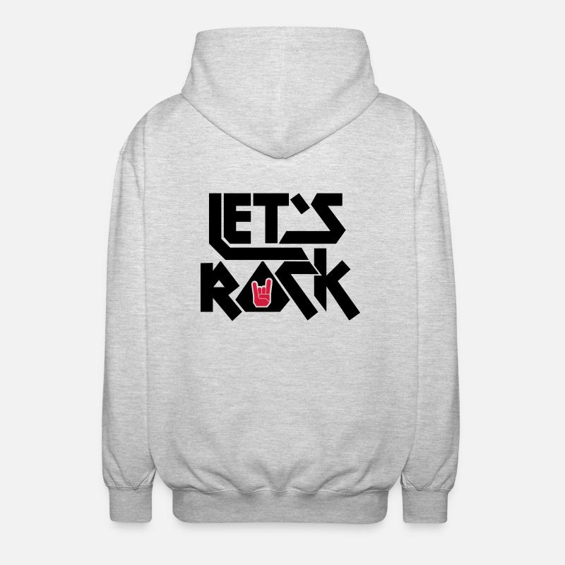 Let's Rock - Unisex Kapuzenjacke - Hellgrau meliert