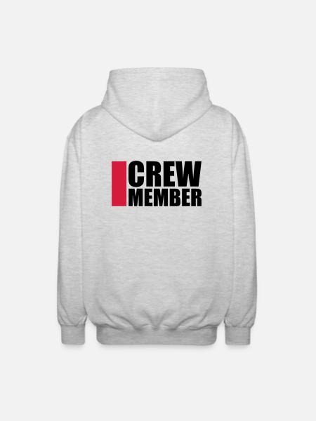 Cool Crew Member Logo-Design - Unisex Kapuzenjacke - Hellgrau meliert