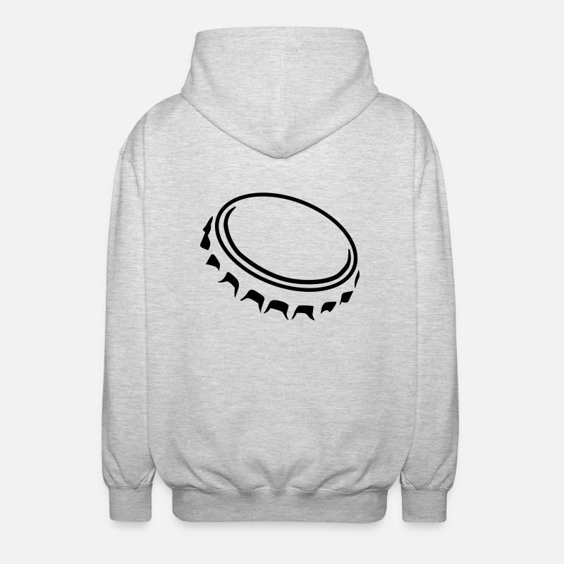 Bier - Unisex Kapuzenjacke - Hellgrau meliert