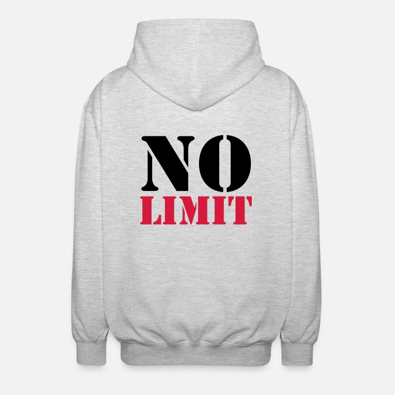 No Limit - Unisex Kapuzenjacke - Hellgrau meliert