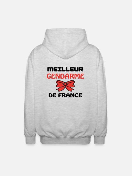 BEST GENDARME IN FRANCE - Unisex Hooded Jacket - light heather grey