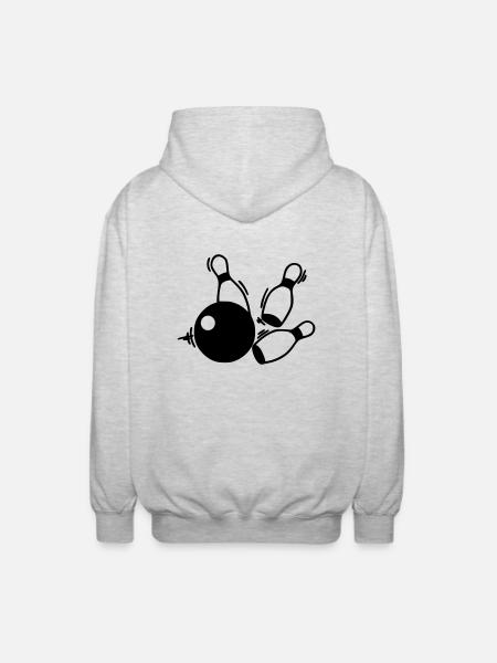 kegel team - Unisex Kapuzenjacke - Hellgrau meliert