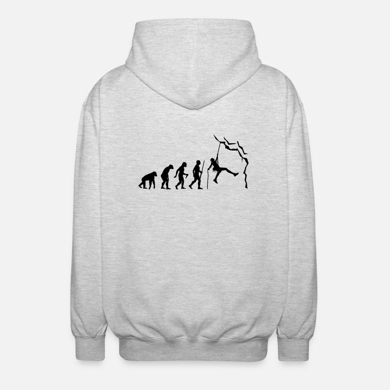Climbing evolution - Unisex Kapuzenjacke - Hellgrau meliert