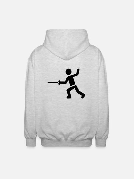 Fencing - Unisex Hooded Jacket - light heather grey