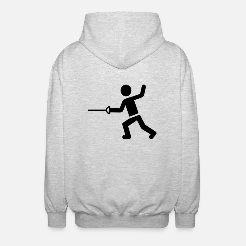 Fechten - Unisex Kapuzenjacke - Hellgrau meliert