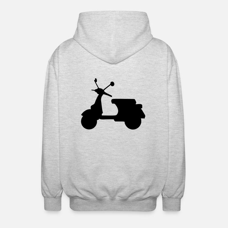 Motorroller - Unisex Kapuzenjacke - Hellgrau meliert