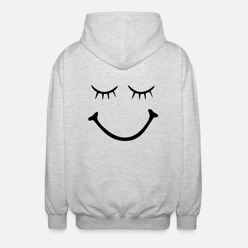 smiley - smile - Veste à capuche unisexe - gris clair chiné