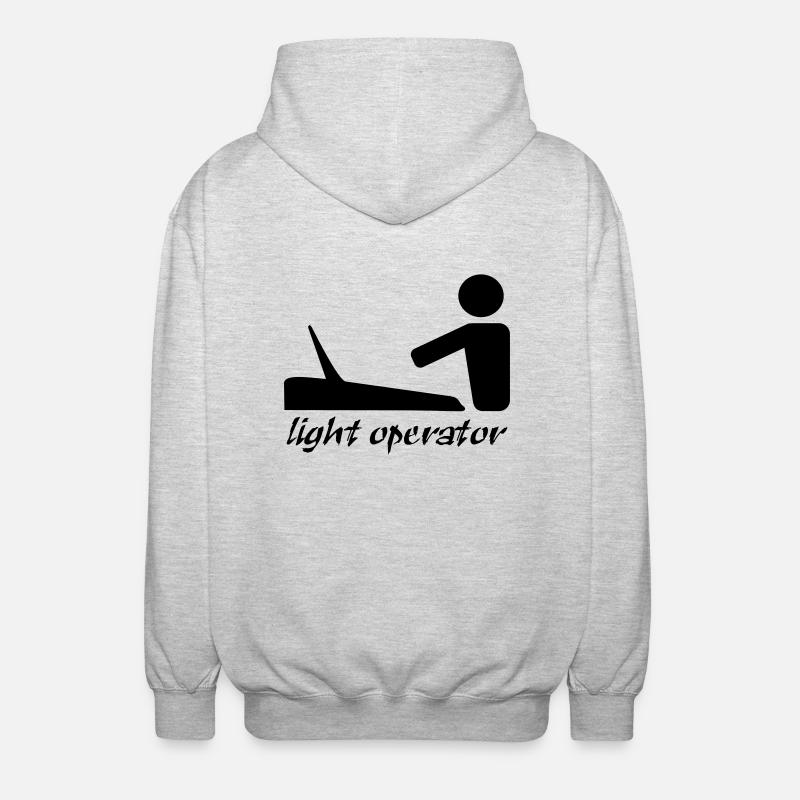 lightoperator_text - Unisex Kapuzenjacke - Hellgrau meliert