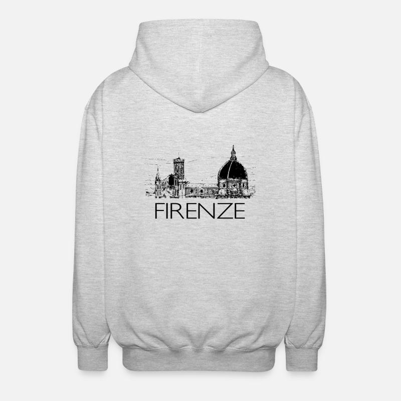 firenze - Unisex Kapuzenjacke - Hellgrau meliert