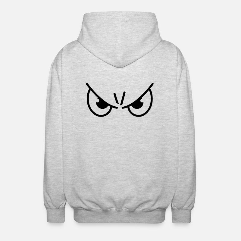 bad_face____f1 - Unisex Kapuzenjacke - Hellgrau meliert